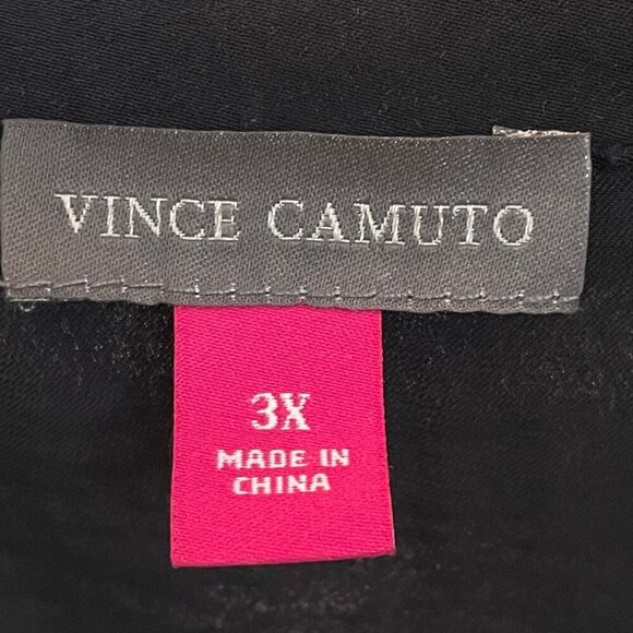 NWT Vince Camuto Silky Long Puff Sleeve Blouse in Black Sz. 3X - Picture 4 of 4